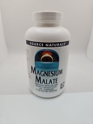 Source Naturals Magnesium Malate 200 Capsules EXP 2028 NEW