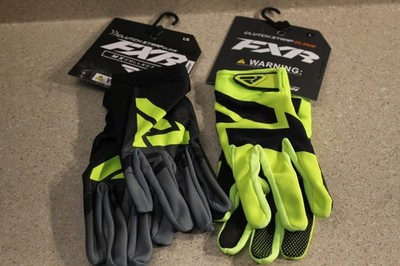 Pack Of 2 NEW FXR Racing Clutch Strap Gloves Race Large 10 Hi Vis/Black 4328 KC1