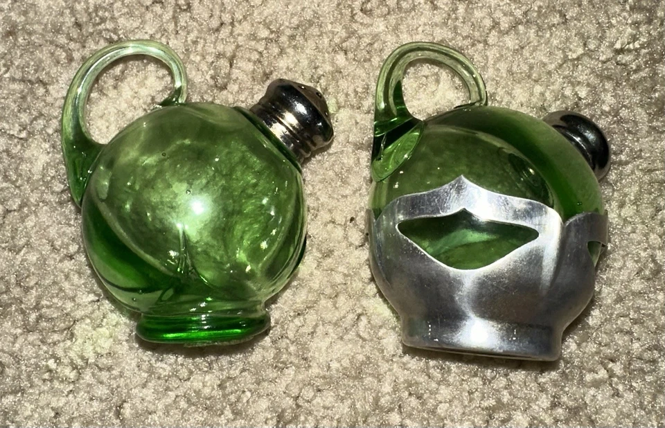 Vintage Farber Brothers Krome Kraft Cambridge Green Glass Ware. Set. Lot Of 12 - Image 3 of 4