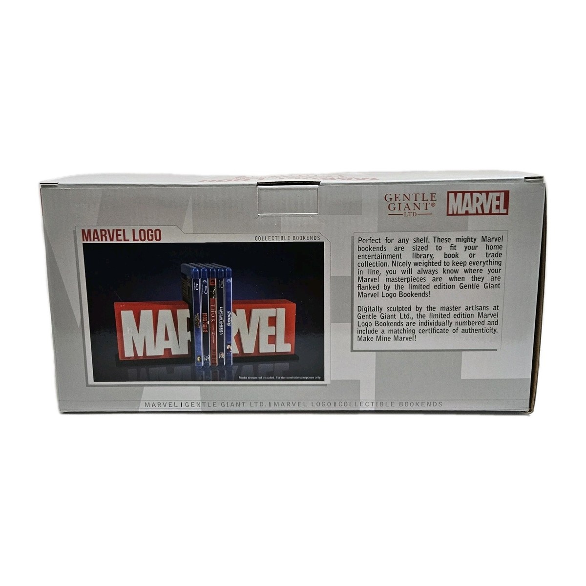NEW Gentle Giant Marvel Comics Logo Sculpted Bookends Limited