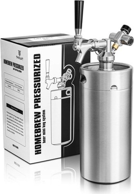 TMCRAFT 128oz Mini Keg Growler Pressurized Co2 Regulator