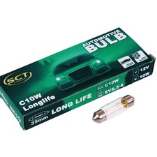 SCT GERMANY SOFFITTE C10W GLÜH-BIRNEN KENNZEICHEN INNENRAUM-LAMPE 12V 10W BIRNE