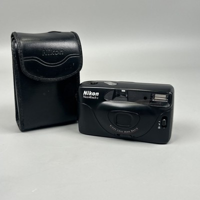 Nikon Nice Touch 2 35mm Film Camera Point Shoot w/ Nikon Case Tested - Excellent