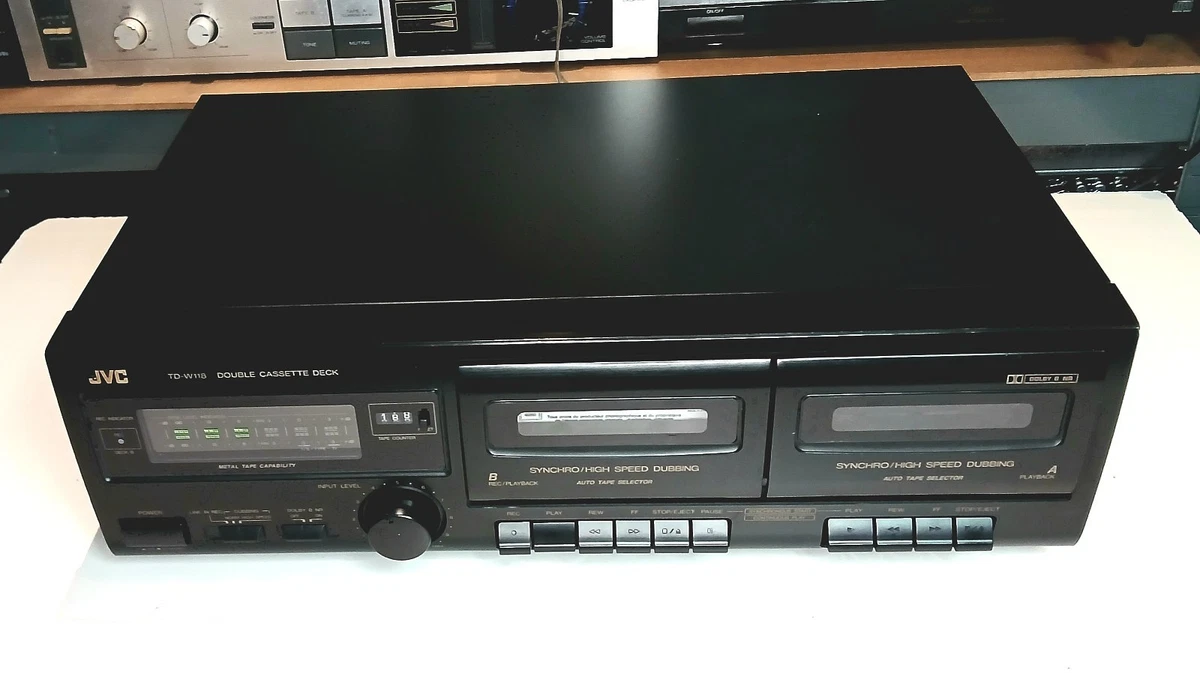 Platine Double Cassettes JVC TD-W303 - Auto-reverse, Stéréo, Bon état