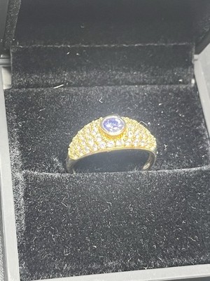Goldring 375 JLO Zirkonia Tansanit