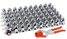 33mm Lug Nut Covers Push on for Semi Trucks, 60 Pack ABS Plastic 2.5" H