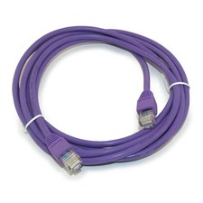 10ft Cat5E Ethernet RJ45 Patch Cable Stranded Snagless Booted PURPLE