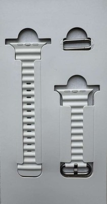 NEW Genuine Apple Watch Band - Ocean Band (49mm) - White - Regular, OPEN BOX
