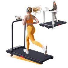 Electric Walking Pad Treadmill with Handle Bar Incline for Home