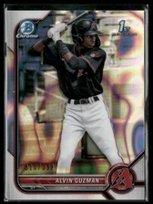 2022 Bowman #BCP-18 Alvin Guzman Chrome Prospects Lava Refractors #/399