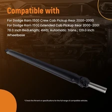 Rear Driveshaft Prop Shaft for Dodge Ram 1500 2000-2001 4WD 936-196 Auto Trans.