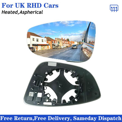 Ultimate Components Wing Mirror Glass - VW Transporter T6 Van 2015-2020, Heated Aspherical, Drivers Side - View #6