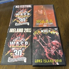 FOUR W.A.S.P.  DVD Lot Live rare cheap