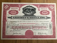 Historyczne akcje 1954 Calumet & Hecla - 100 akcji - górnictwo miedzi Michigan