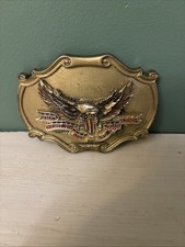 Vintage The Right To Bear Arms Eagle Second Amendment GUNS Belt Buckle
