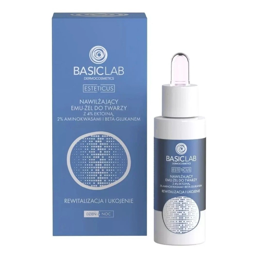BasicLab emu-moisturizing facial gel with ectoine 30 ml - Image 2