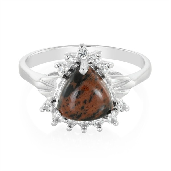 Cavill Ring 925 Sterlingsilber 1,47Ct WeißEr Topas Damen Echtschmuck-image