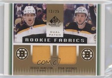 2013-14 SP Game Used Edition 13/25 Ryan Spooner Dougie Hamilton Dual Patch 0c3