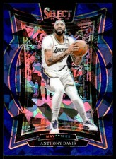 2024-25 Panini Select Blue Cracked Ice Anthony Davis Concourse Dallas Mavericks