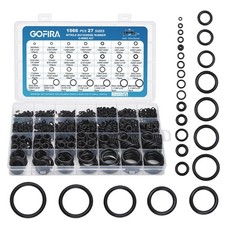 GOFIRA O-Ring Assortment Kit 1566 Pieces - Multi-Size Nitrile Seals black