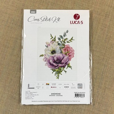 Luca-S Anemone Cross Stitch Kit Floral Needlework New Sealed