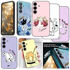 Cat Custom Phone Case Frosted Silicone Cover For Samsung Galaxy S25 Plus A36 A17