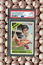 2015 HERITAGE RED INK AUTO #BRO BROOKS ROBINSON GEM MINT PSA 10 (LOW POP 3)