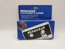 Vintage Intraclean C-911B Cassette Tape Head Cleaner With Box Instructions