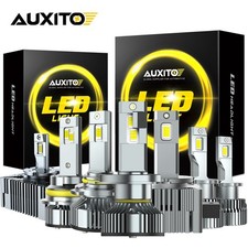 AUXITO H13 9008 LED Headlight Bulbs Kit High Low Beam Super Bright 6500K H11 H4