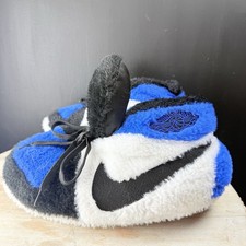 Air Jordan 1 Retro Mens Royal Sneaker Slippers Size 9 To 12 Plush Fuzzy