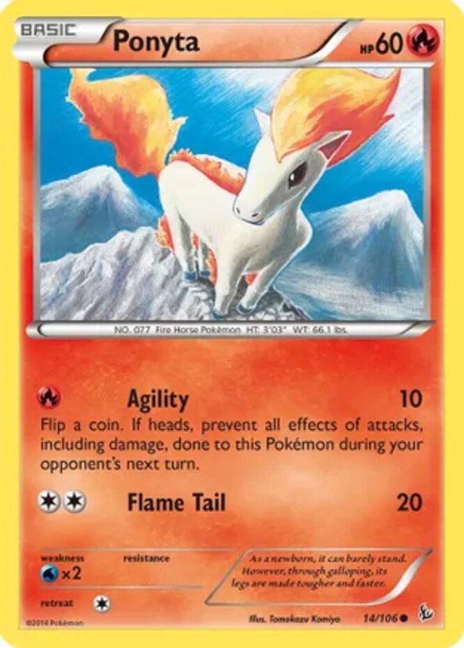 Ponyta - 14/106 - Common - Near Mint