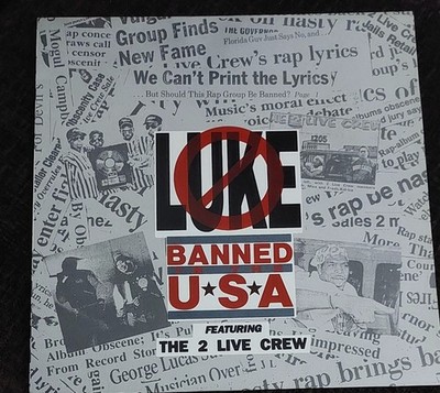 Vinyl 12'' Luke- Featuring The 2 Live Crew- Banned In The USA , Maxi 1990 Bass 