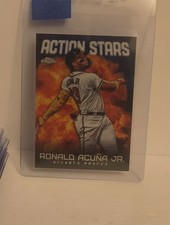 2023 Topps Chrome Update Series - Action Stars #ASC-5 Ronald Acuña Jr.