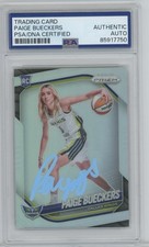2025 Panini Prizm WNBA #147 Paige Bueckers Silver Signed PSA DNA Autograph RC