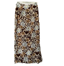 Vintage 90s Y2K A Byer Maxi Skirt XS Floral Mod Brown Fairy Grunge Boho Indie