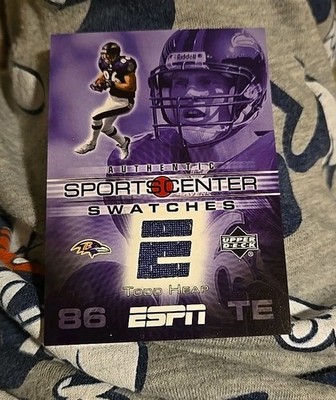 2005 Upper Deck ESPN SportsCenter Todd Heap game worn jersey patch relic RAVENS 
