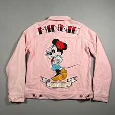 Disney Minnie Mouse Pink Denim Trucker Jean Jacket Small Cakeworthy Sailor