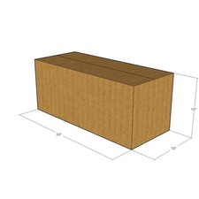 25 24x10x10 Kraft Brown Corrugated Shipping Boxes 32 ECT Single-Wall New