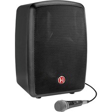Harbinger RoadTrip 25 8 in. BatteryPowered Portable Speaker wBT and Mic Black