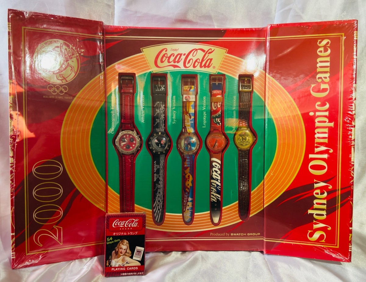 Swatch Coca Cola Sydney 2000 Olympic Watch Set SEALED 5pcs +