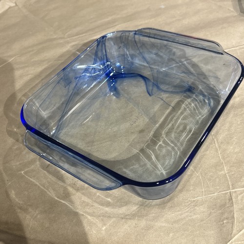 Pyrex Watercolor Collection Blue Lagoon Swirl 8" Square Casserole Dish - Picture 9 of 9