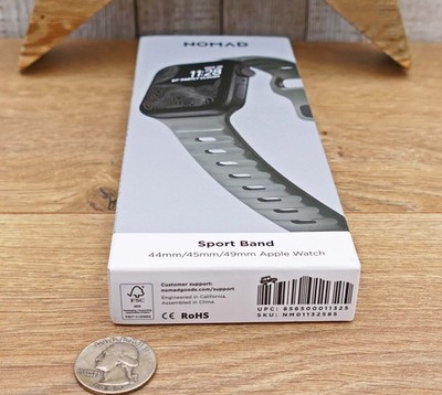 NEW Nomad Sport Band for Apple Watch 44/45/49mm Ash Green FKM | eBay