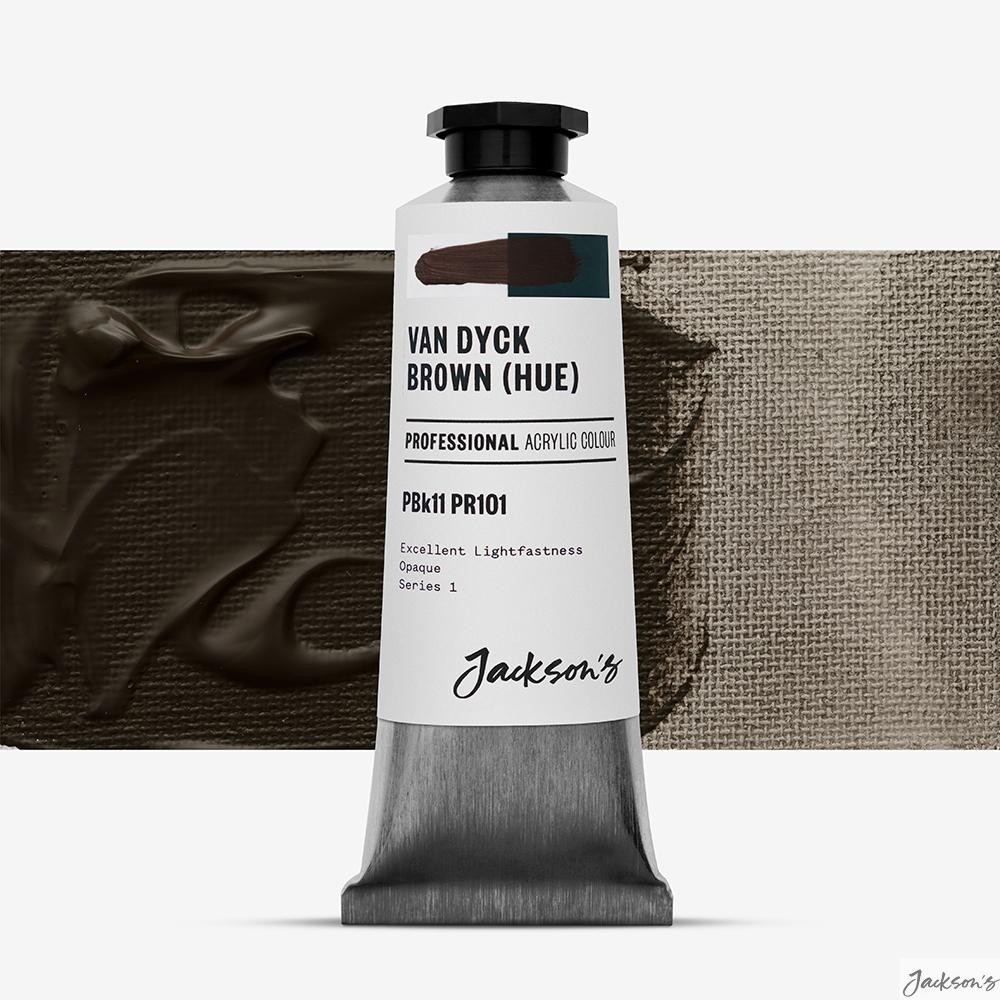 Jackson's : Professional Acrylic Paint : 60ml : Van Dyck Brown (Hue) : Tube o...