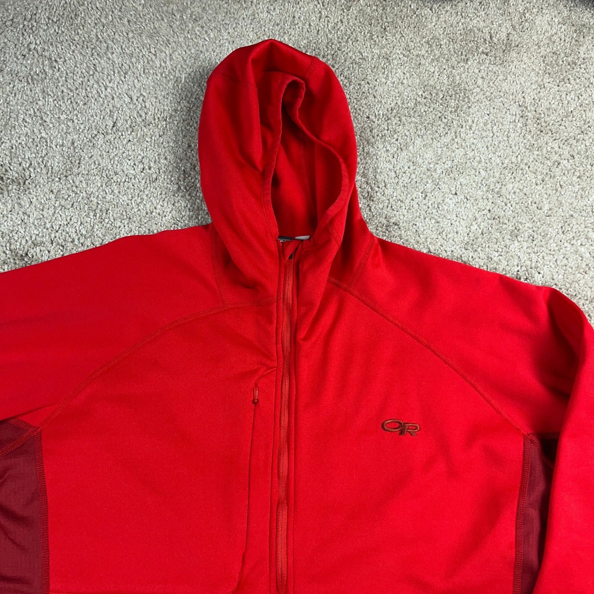 Outdoor Research Jacket Mens Extra Large Red Radiant Hybrid Hoodie