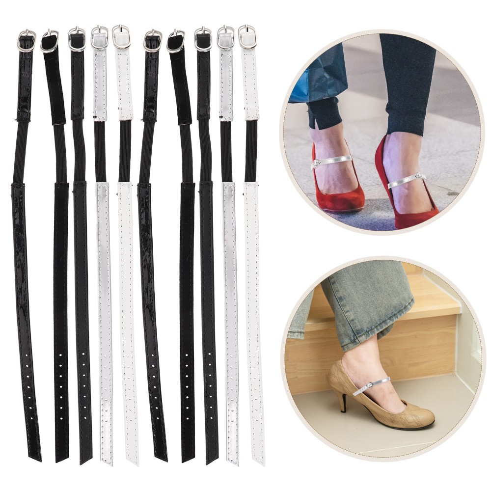 APL 5 Paia Lacci Invisibili Staccabili Elastici Tacco Cinghia Piedi