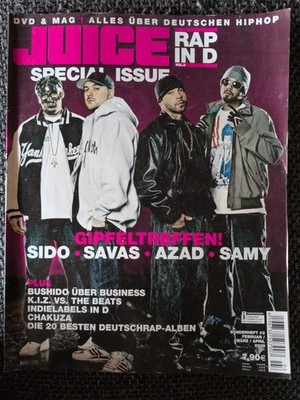 JUICE Special Issue (2008): Rap in D Vol. 2 Sido, Savas, Azad, Samy inkl. DVD