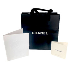 CHANEL Empty Small Shopping Bag  5.5” x 5.5” x 2” with Extras