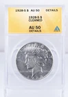Certified 1928-S Peace Dollar ANACS AU58 details Silver $1