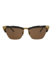Gucci Womens Cat Eye Black Black Brown Fashion Designer Eyewear