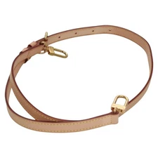 LOUIS VUITTON Adjustable Shoulder Strap Leather 34.3""-39.4"" Beige Auth yk16931